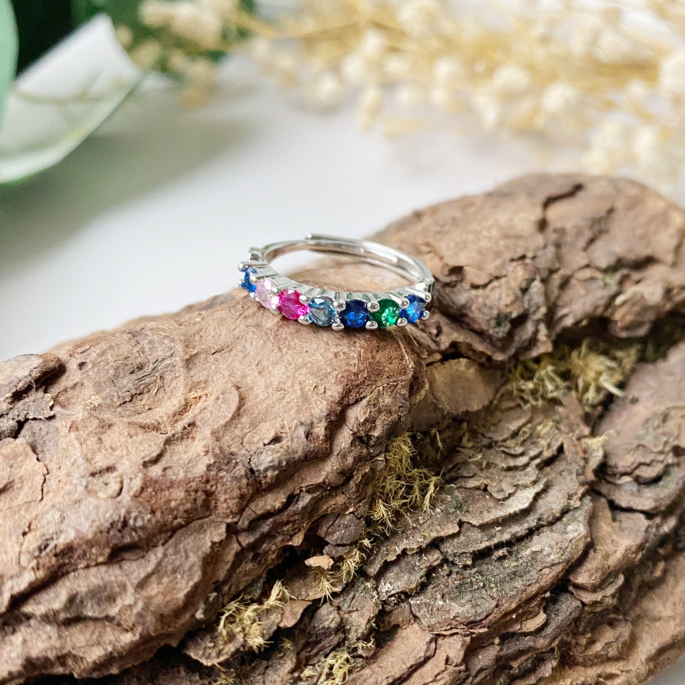Adjustable Rainbow Bridge Memorial Ring – Stainless Steel