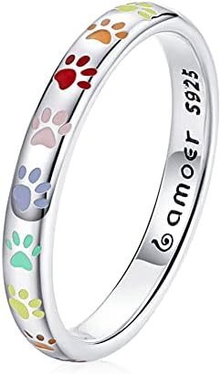 Paw Print Ring in 925 Sterling Silver – A Symbol of Love for Your Furry Friend