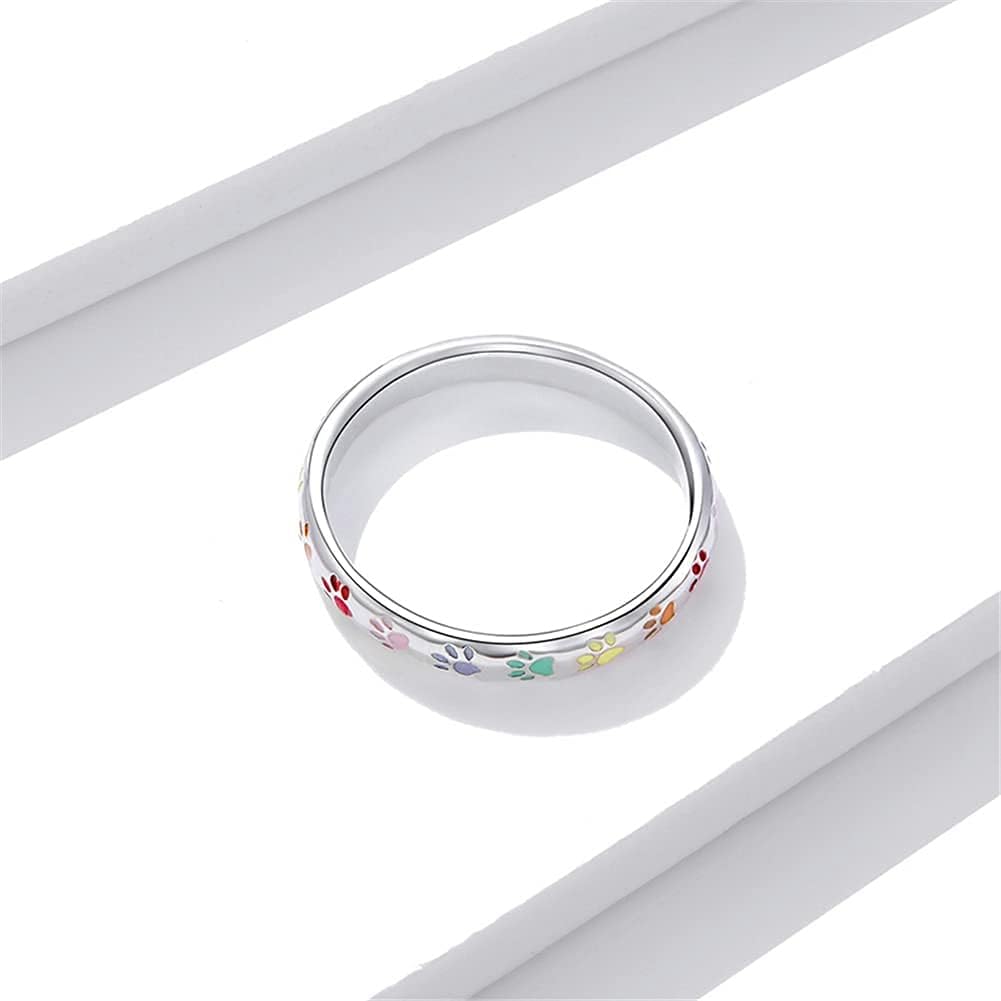 Paw Print Ring in 925 Sterling Silver – A Symbol of Love for Your Furry Friend