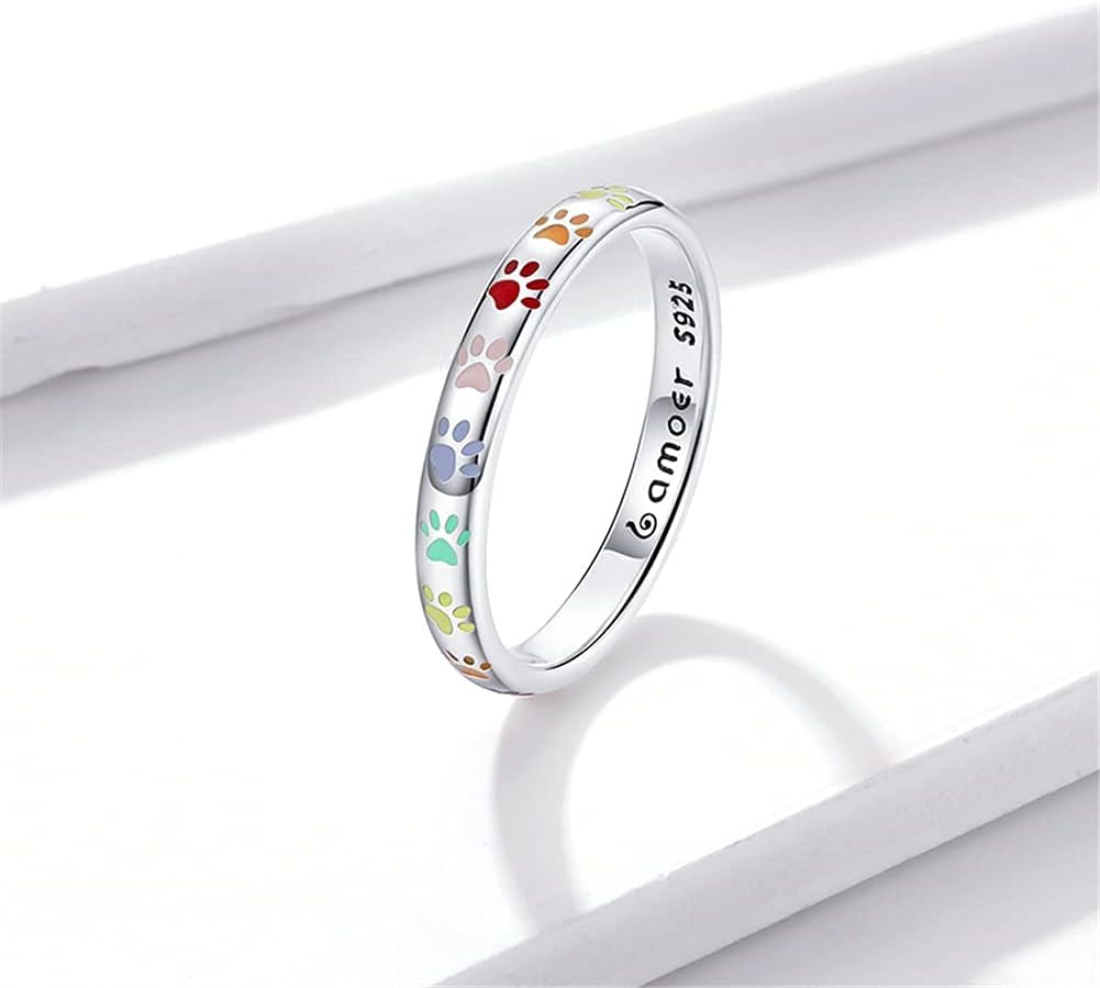 Paw Print Ring in 925 Sterling Silver – A Symbol of Love for Your Furry Friend