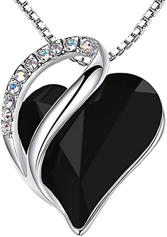 Infinity Love Heart Pendant Necklace with Birthstone Crystals – A Timeless Symbol of Love