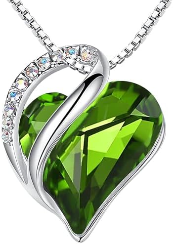 Infinity Love Heart Pendant Necklace with Birthstone Crystals – A Timeless Symbol of Love