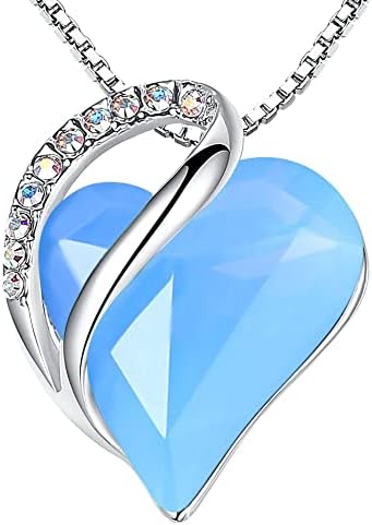 Infinity Love Heart Pendant Necklace with Birthstone Crystals – A Timeless Symbol of Love