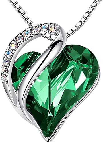 Infinity Love Heart Pendant Necklace with Birthstone Crystals – A Timeless Symbol of Love