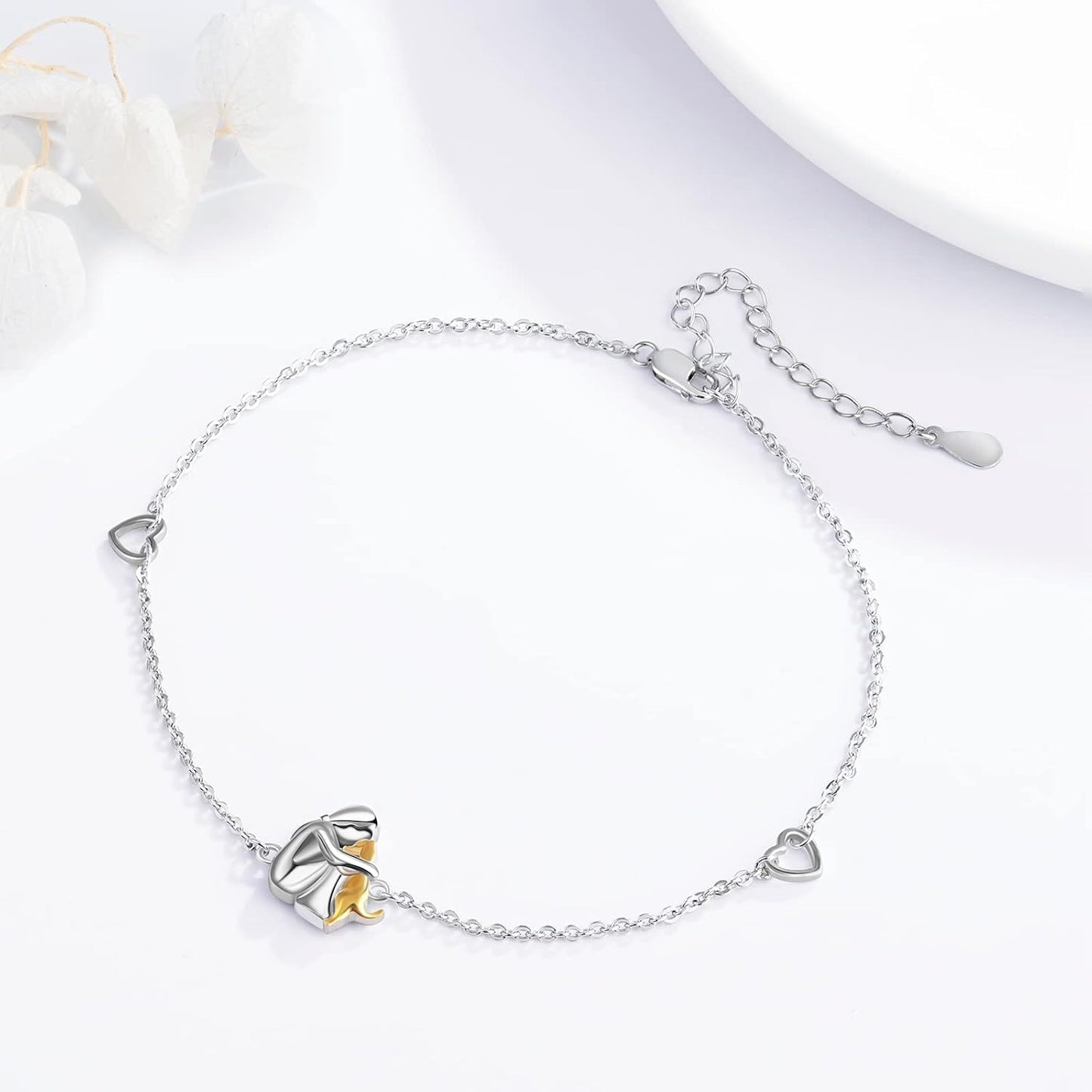 Adjustable Lucky Dog Charm Bracelet – Wearable as Bracelet or Anklet