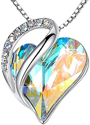 Infinity Love Heart Pendant Necklace with Birthstone Crystals – A Timeless Symbol of Love