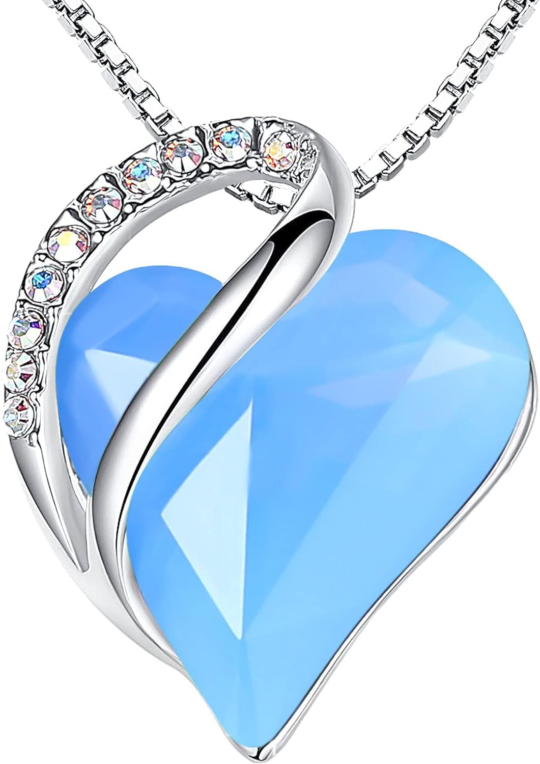 Infinity Love Heart Pendant Necklace with Birthstone Crystals – A Timeless Symbol of Love