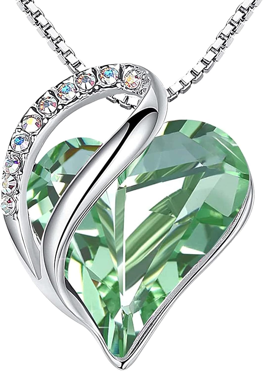 Infinity Love Heart Pendant Necklace with Birthstone Crystals – A Timeless Symbol of Love