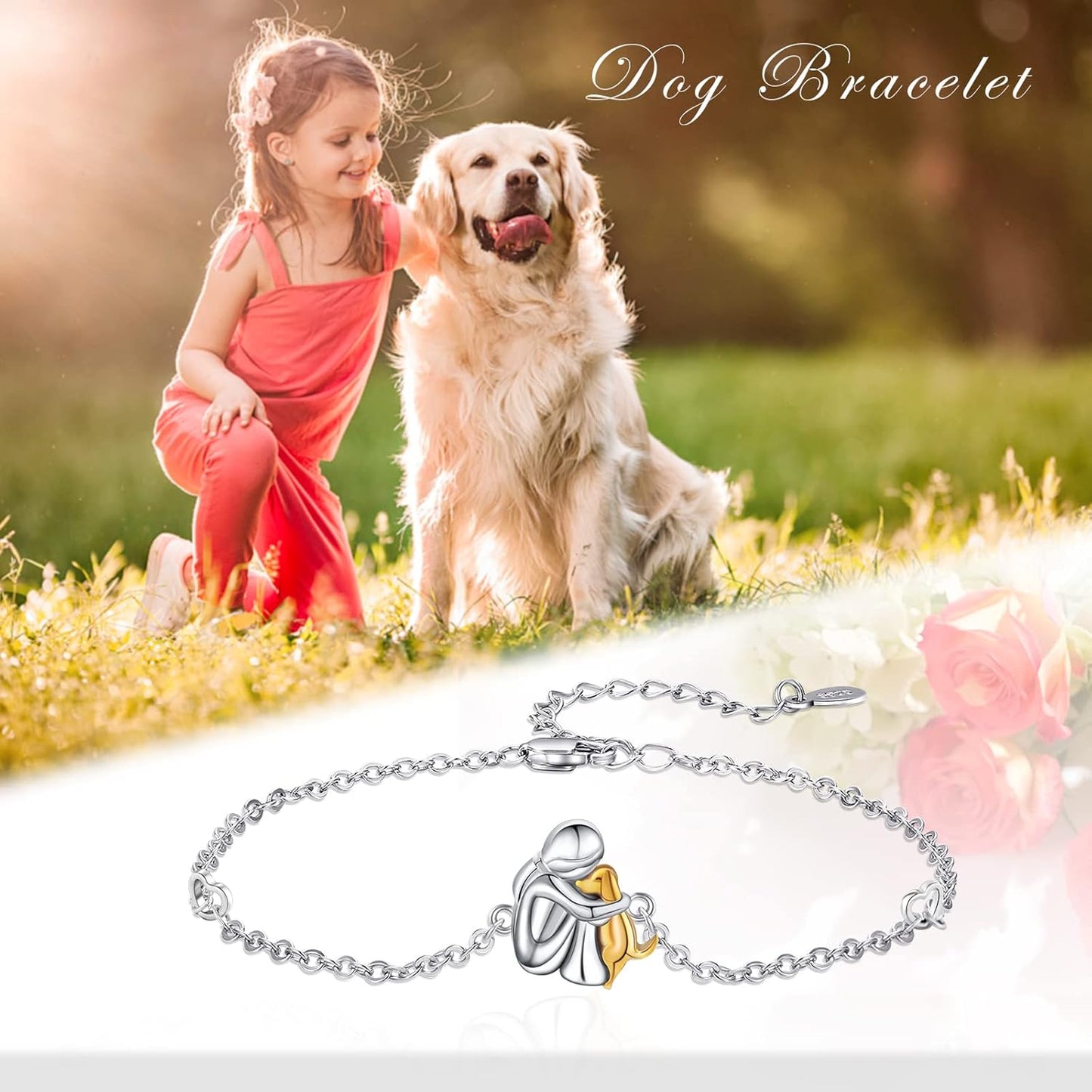 Adjustable Lucky Dog Charm Bracelet – Wearable as Bracelet or Anklet