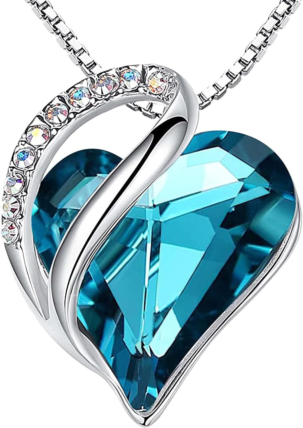 Infinity Love Heart Pendant Necklace with Birthstone Crystals – A Timeless Symbol of Love