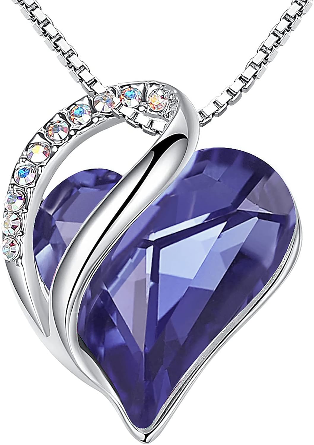Infinity Love Heart Pendant Necklace with Birthstone Crystals – A Timeless Symbol of Love