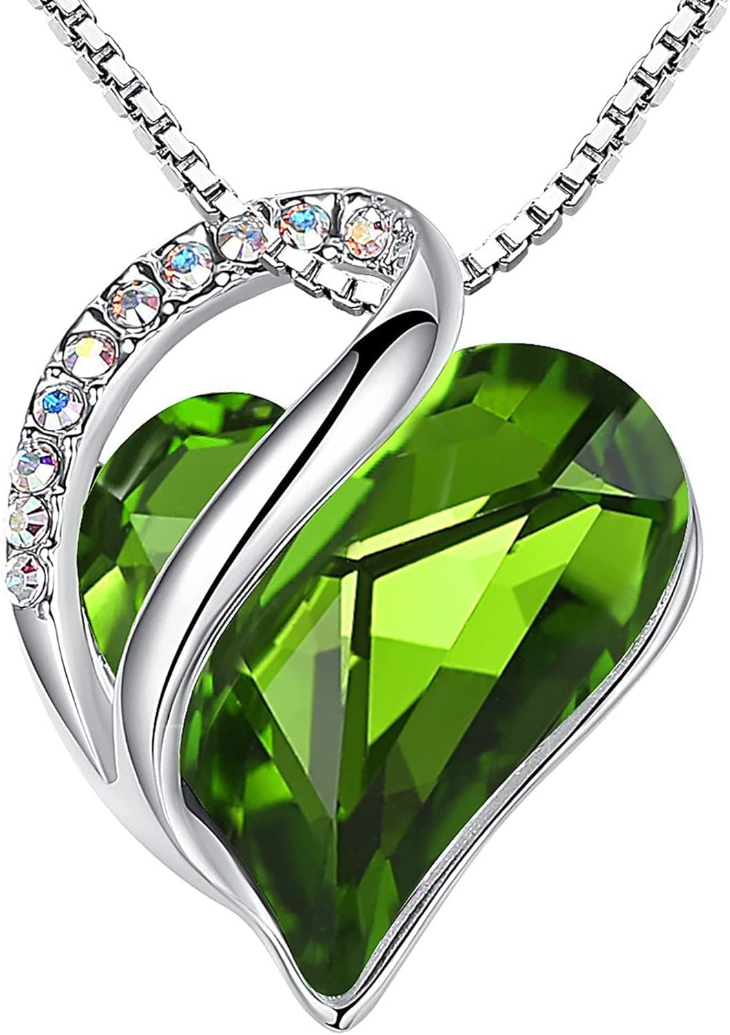Infinity Love Heart Pendant Necklace with Birthstone Crystals – A Timeless Symbol of Love