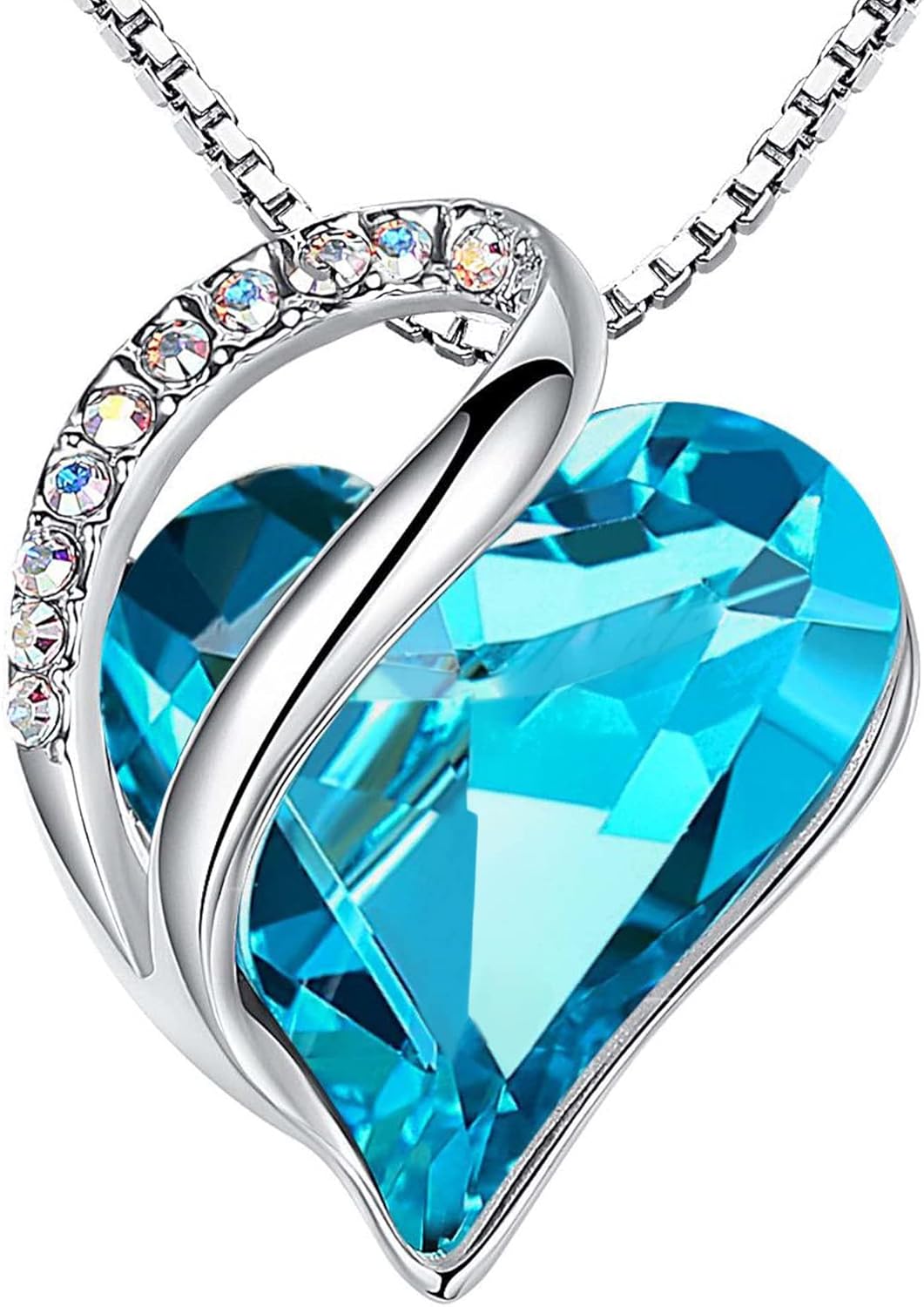 Infinity Love Heart Pendant Necklace with Birthstone Crystals – A Timeless Symbol of Love