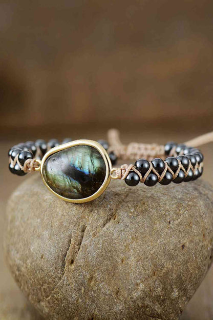 Bracelet with Natural Stone Beads