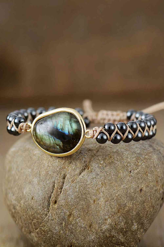 Bracelet with Natural Stone Beads