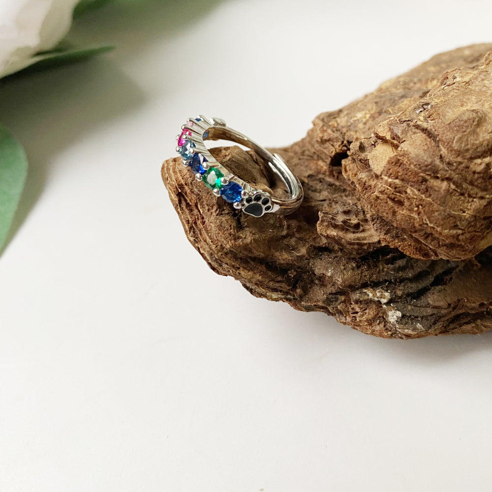 Adjustable Rainbow Bridge Memorial Ring – Stainless Steel
