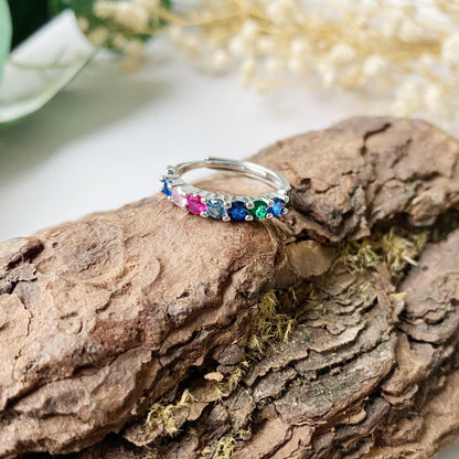 Adjustable Rainbow Bridge Memorial Ring – Stainless Steel