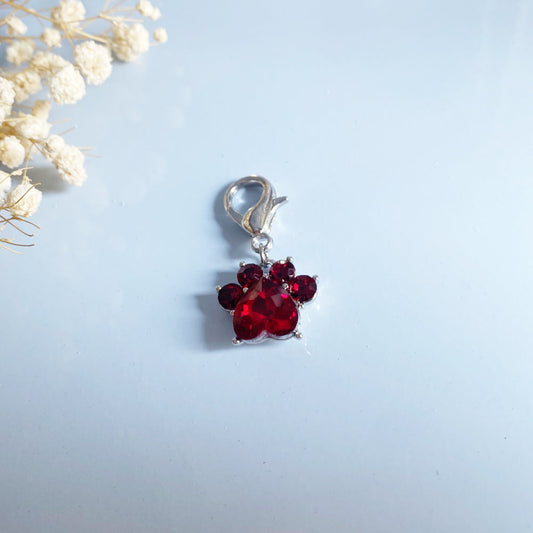 Personalized Paw Print Keychain with Birthstone – A Heartfelt Gift for Pet Lovers