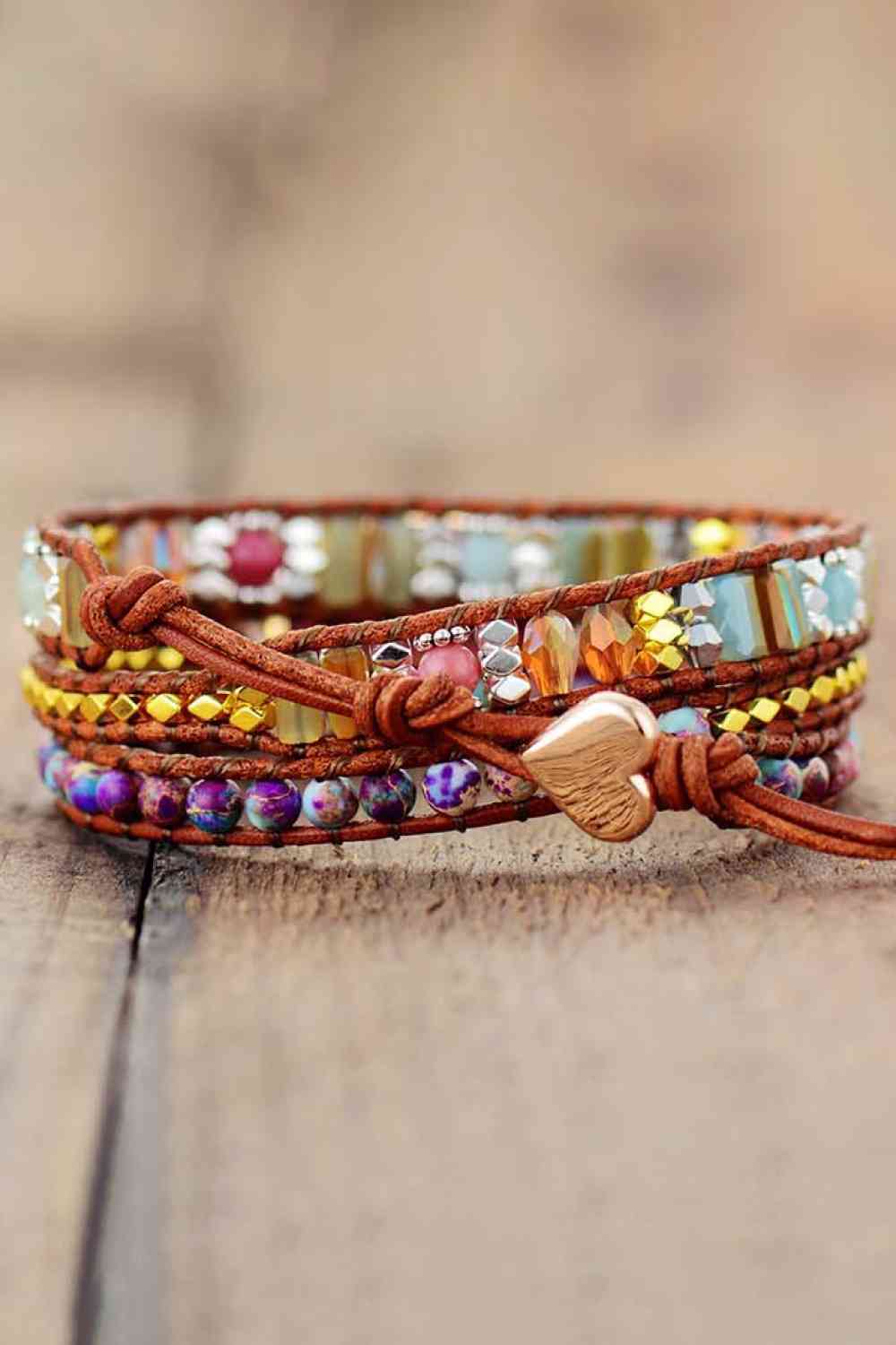 Handcrafted Bracelet with Natural Stone Beads