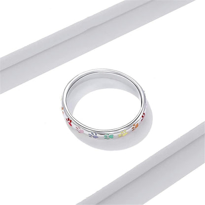 Paw Print Ring in 925 Sterling Silver – A Symbol of Love for Your Furry Friend