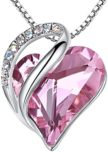 Infinity Love Heart Pendant Necklace with Birthstone Crystals – A Timeless Symbol of Love