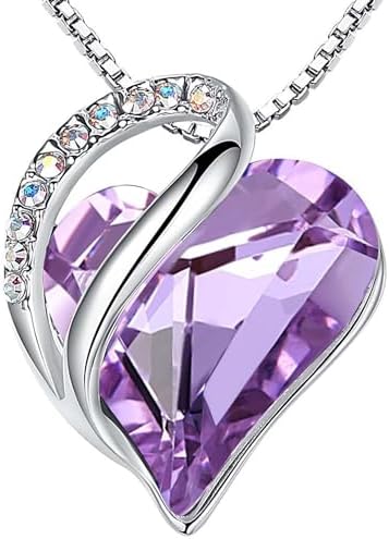 Infinity Love Heart Pendant Necklace with Birthstone Crystals – A Timeless Symbol of Love