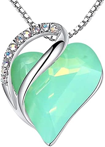 Infinity Love Heart Pendant Necklace with Birthstone Crystals – A Timeless Symbol of Love