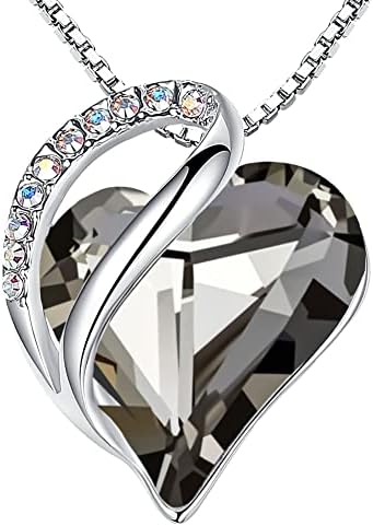 Infinity Love Heart Pendant Necklace with Birthstone Crystals – A Timeless Symbol of Love