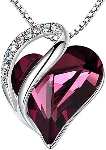 Infinity Love Heart Pendant Necklace with Birthstone Crystals – A Timeless Symbol of Love
