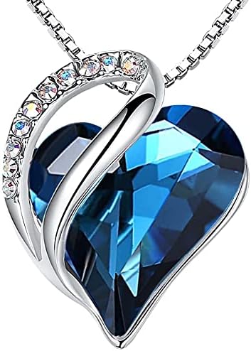 Infinity Love Heart Pendant Necklace with Birthstone Crystals – A Timeless Symbol of Love