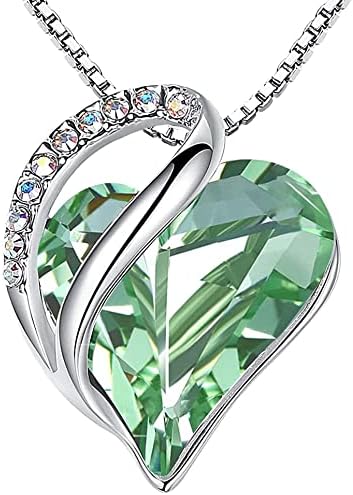 Infinity Love Heart Pendant Necklace with Birthstone Crystals – A Timeless Symbol of Love