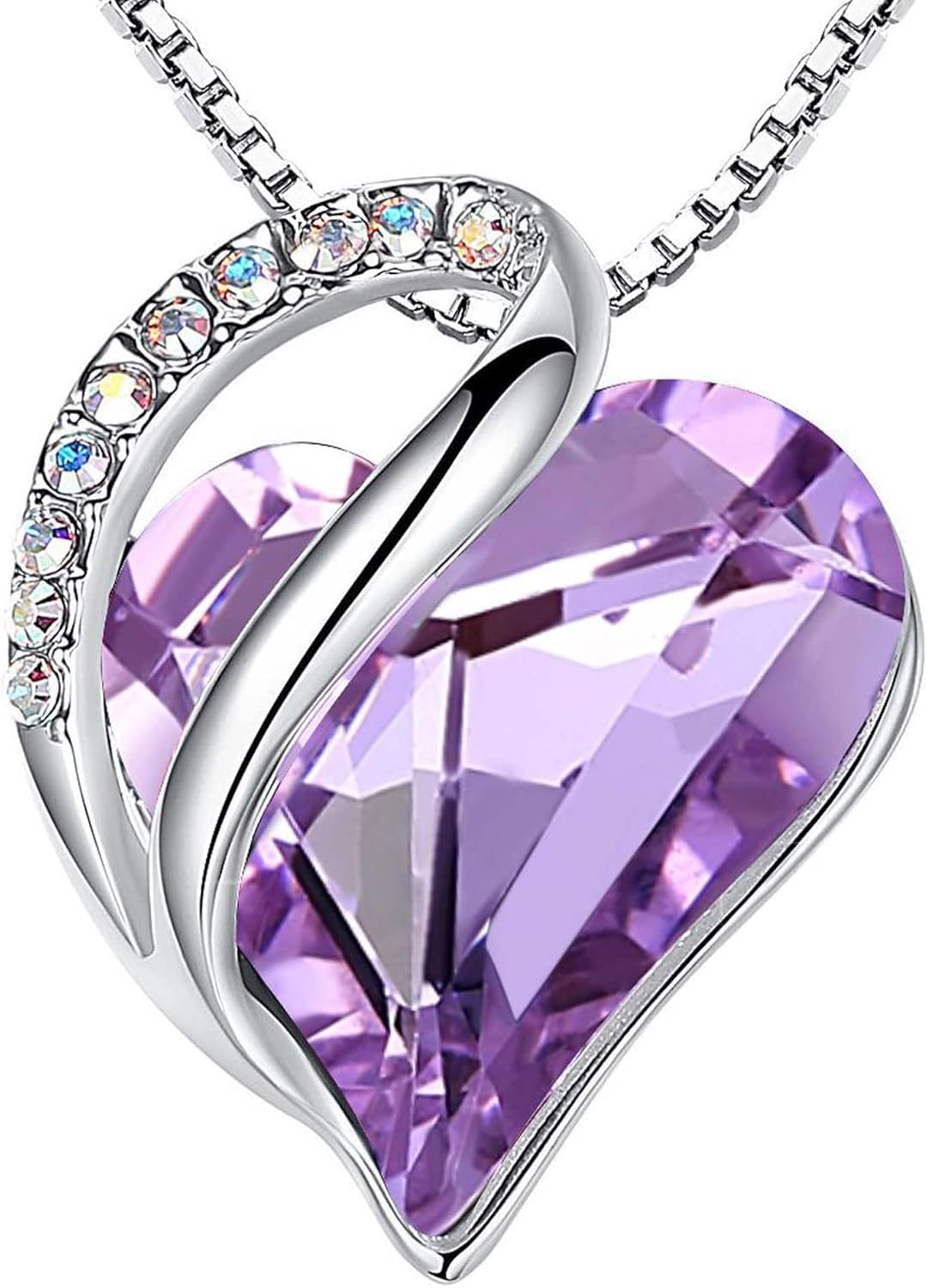 Infinity Love Heart Pendant Necklace with Birthstone Crystals – A Timeless Symbol of Love