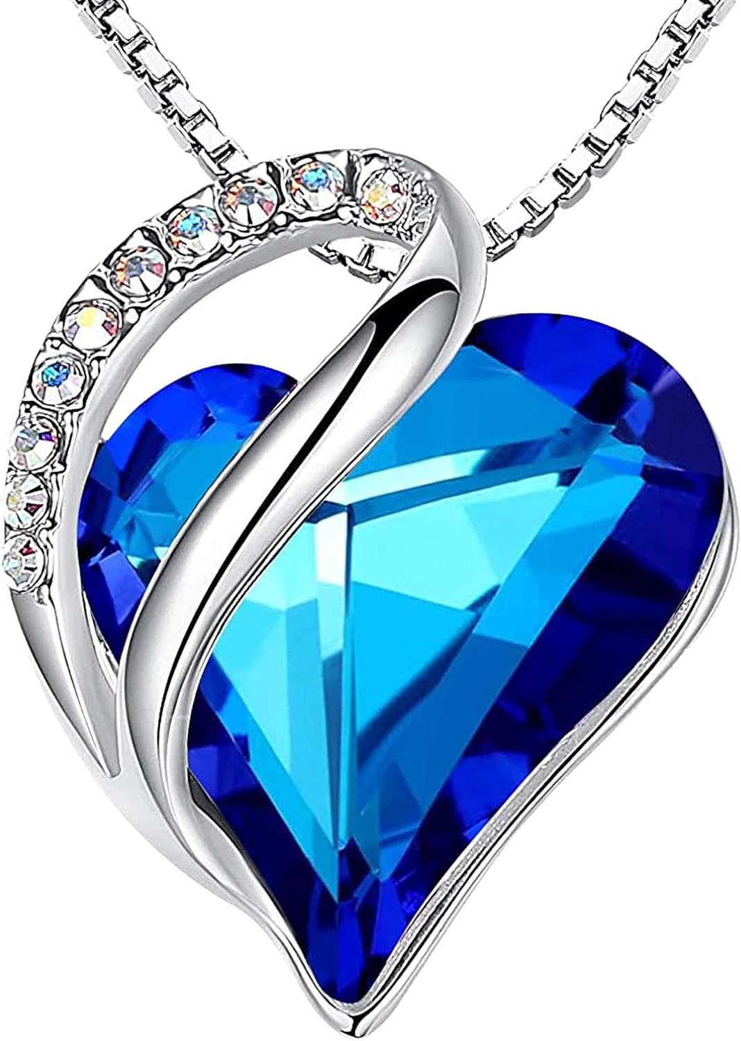 Infinity Love Heart Pendant Necklace with Birthstone Crystals – A Timeless Symbol of Love
