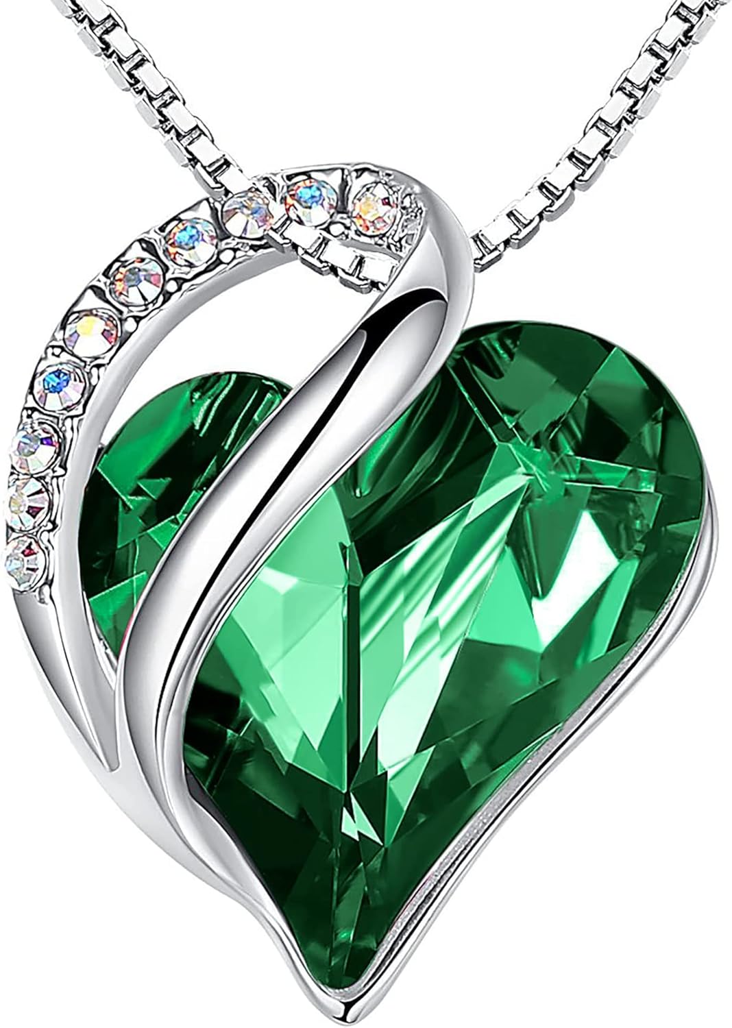 Infinity Love Heart Pendant Necklace with Birthstone Crystals – A Timeless Symbol of Love