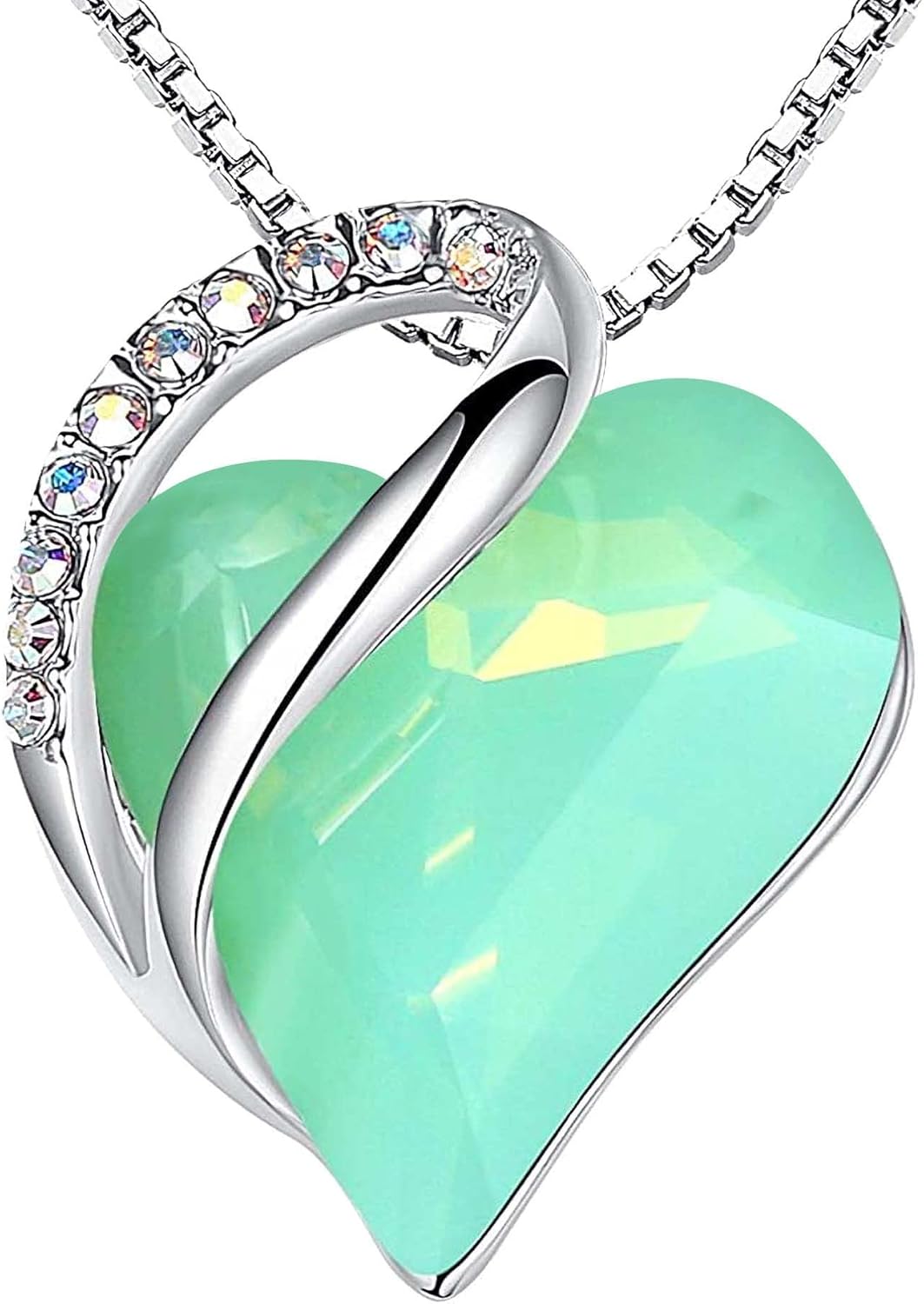 Infinity Love Heart Pendant Necklace with Birthstone Crystals – A Timeless Symbol of Love