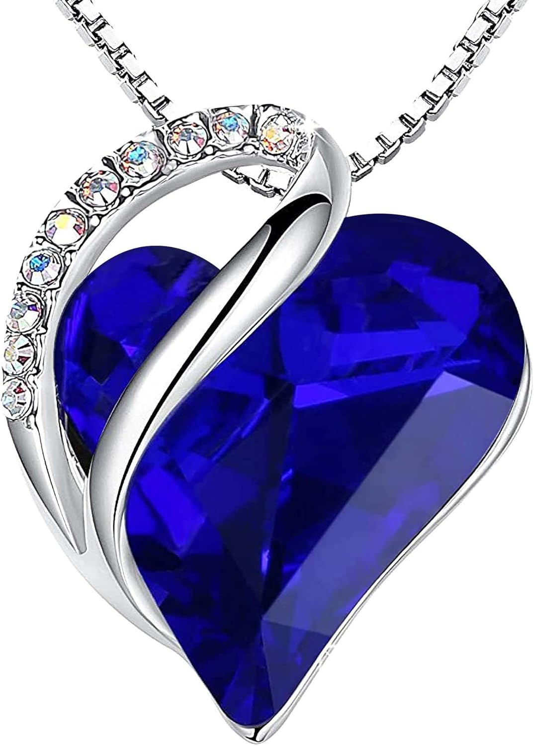 Infinity Love Heart Pendant Necklace with Birthstone Crystals – A Timeless Symbol of Love