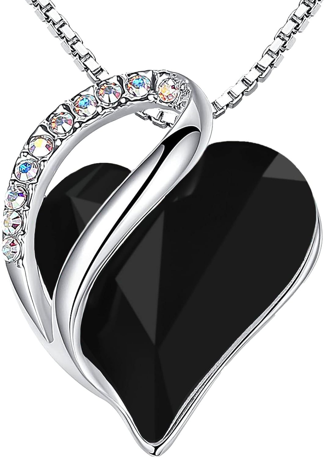 Infinity Love Heart Pendant Necklace with Birthstone Crystals – A Timeless Symbol of Love