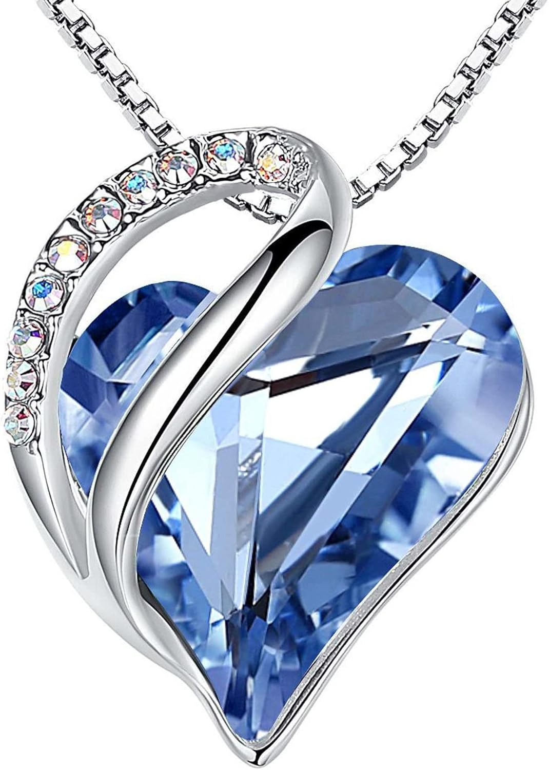 Infinity Love Heart Pendant Necklace with Birthstone Crystals – A Timeless Symbol of Love
