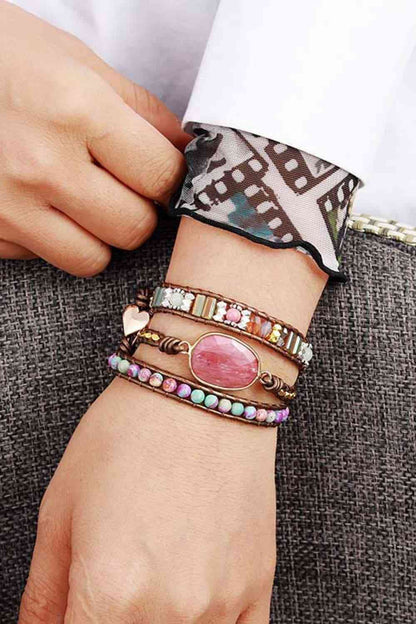 Handcrafted Bracelet with Natural Stone Beads
