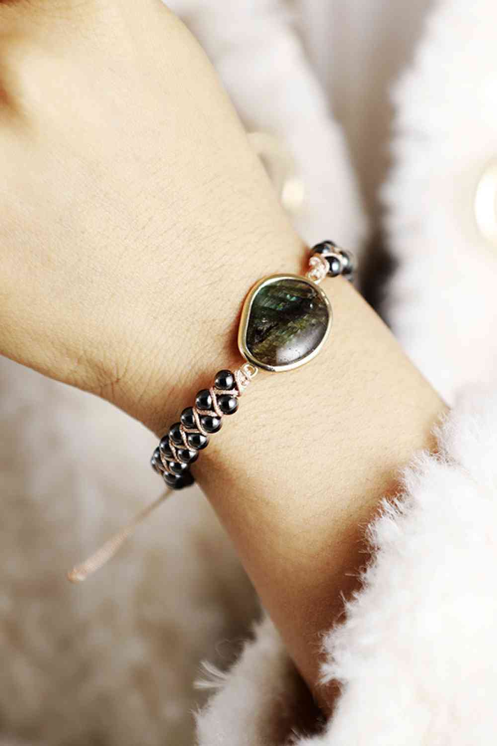 Bracelet with Natural Stone Beads