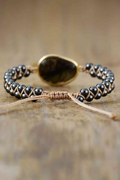 Bracelet with Natural Stone Beads