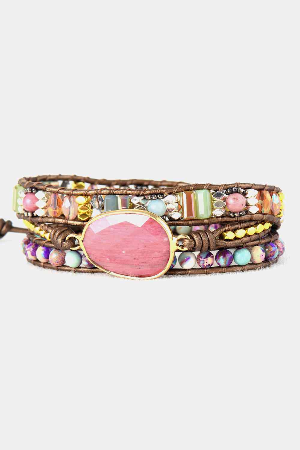 Handcrafted Bracelet with Natural Stone Beads