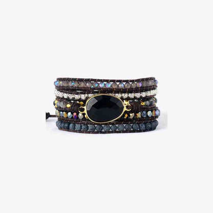 Bracelet with Agate Beads and Natural Stones